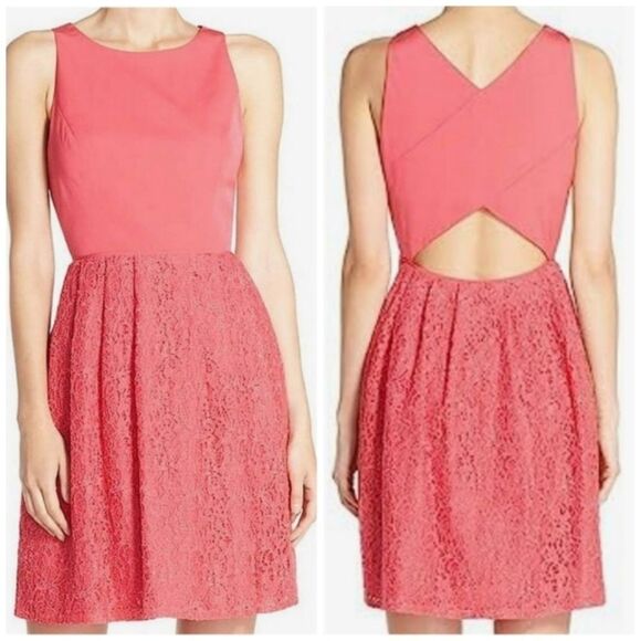 Adrianna Papell Peony Back Cut Out Dress - Picture 1 of 14